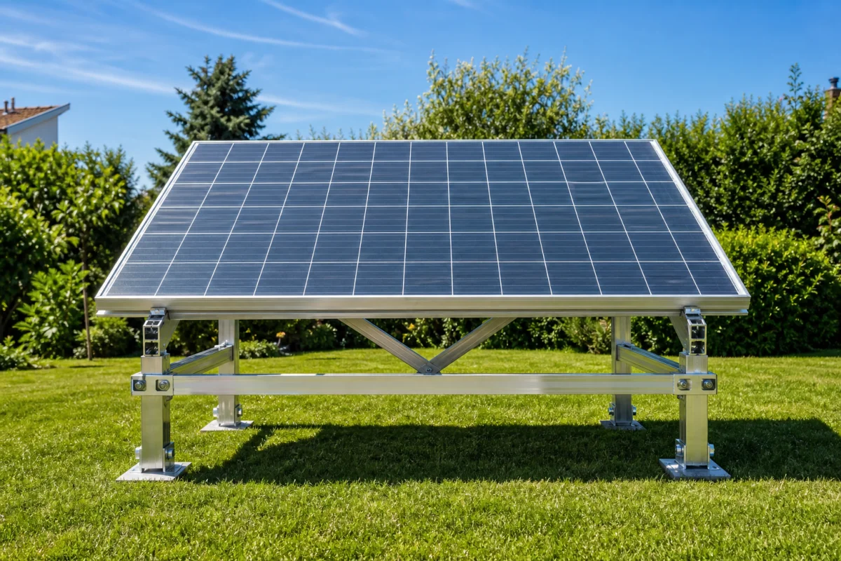 fabriquer support panneau solaire au sol
