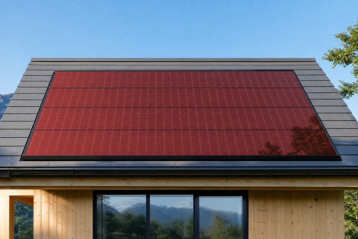 panneaux solaires rouges