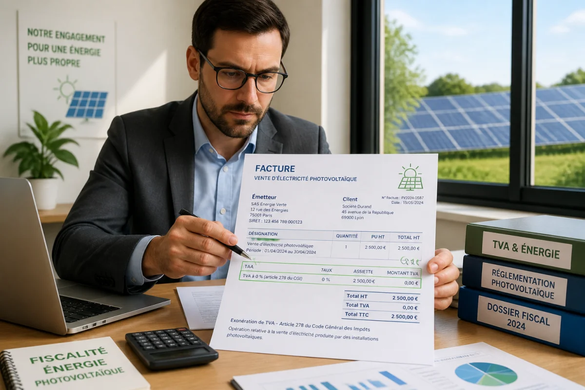 tva sur vente électricité photovoltaïque