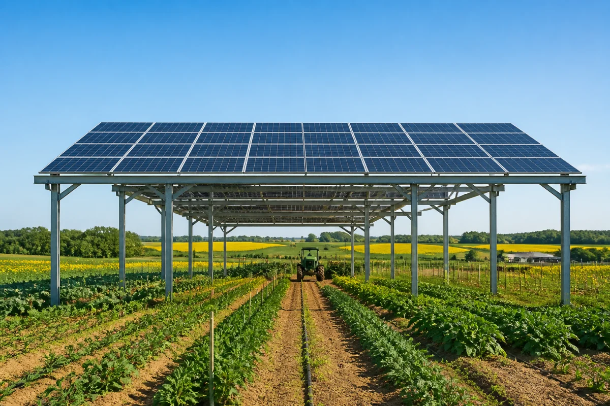 ombrière photovoltaïque agricole