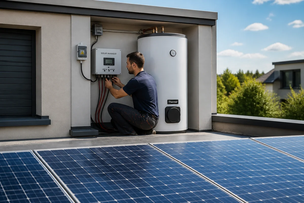 brancher chauffe eau sur panneau photovoltaïque