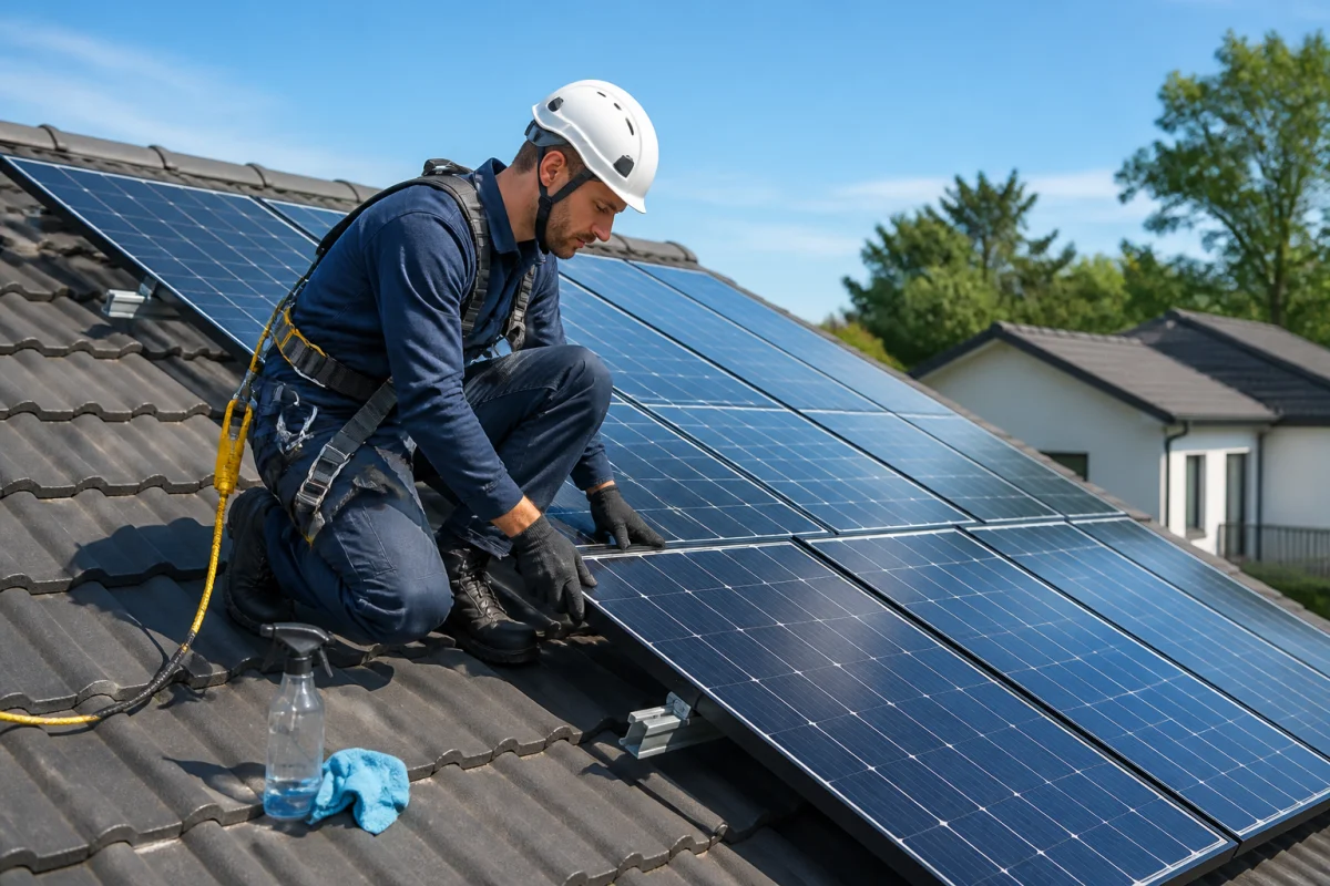 Entretien et nettoyage des panneaux solaires chez soi